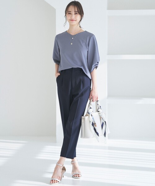 ANY SIS（エニィスィス）の「【UVカット / 接触冷感 / 吸水速乾】スマートビューティストレッチ テーパード パンツ（その他パンツ・レディース・ライトグレー系/ネイビー系/ベージュ系/黄土色系・3/1/2）」の5枚目の写真