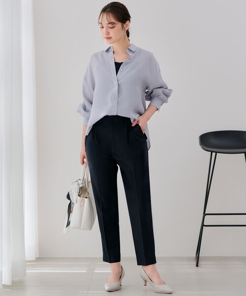 ANY SIS（エニィスィス）の「【UVカット / 接触冷感 / 吸水速乾】スマートビューティストレッチ テーパード パンツ（その他パンツ・レディース・ライトグレー系/ネイビー系/ベージュ系/黄土色系・3/1/2）」の6枚目の写真