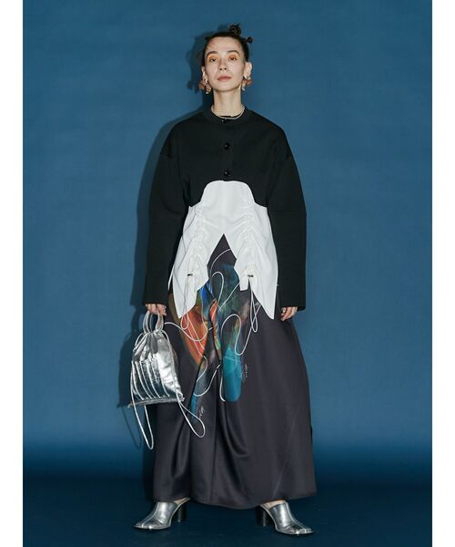 UN3D.(アンスリード)の「ヘムギャザータンクトップ(タンクトップ・レディース・ホワイト/ブラック・36/38)」の16枚目の写真