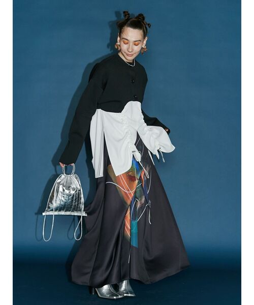 UN3D.(アンスリード)の「ヘムギャザータンクトップ(タンクトップ・レディース・ホワイト/ブラック・36/38)」の20枚目の写真