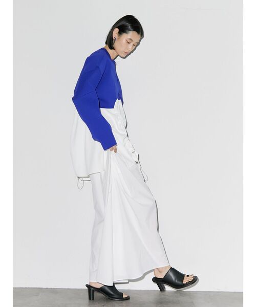 UN3D.(アンスリード)の「ヘムギャザータンクトップ(タンクトップ・レディース・ホワイト/ブラック・36/38)」の3枚目の写真