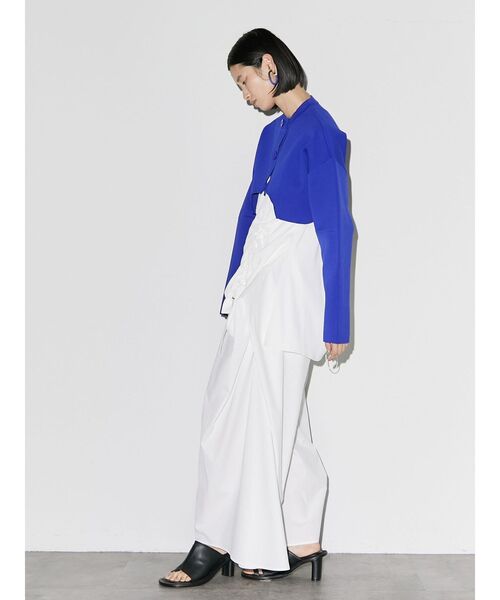 UN3D.(アンスリード)の「ヘムギャザータンクトップ(タンクトップ・レディース・ホワイト/ブラック・36/38)」の4枚目の写真