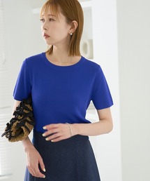ROPE' PICNIC | 【新色追加】総針ハーフスリーブニットプルオーバー/UVカット・洗濯機OK・冷感(ニット/セーター)