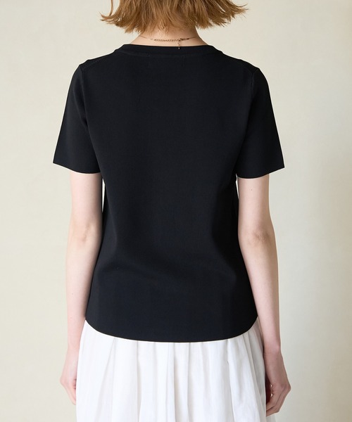 ROPE' PICNIC(ロペピクニック)の「【新色追加】総針ハーフスリーブニットプルオーバー/UVカット・洗濯機OK・冷感(ニット/セーター・レディース・ホワイト系その他5/ブラック/レッド/ライトグレー/オフホワイト/ブルー・38)」の10枚目の写真