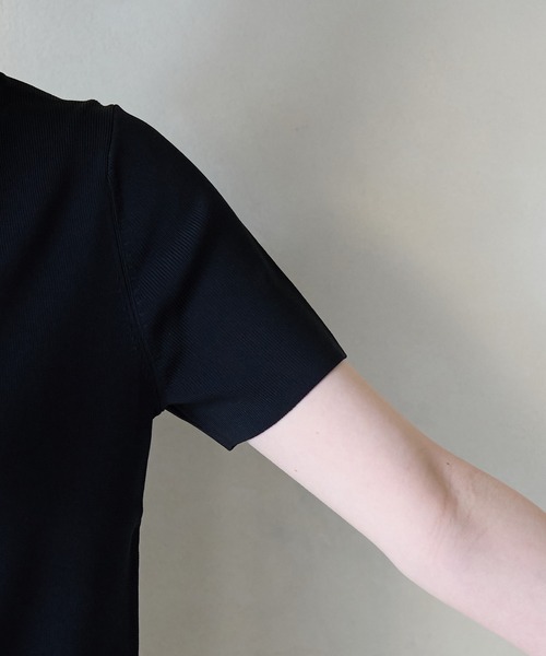 ROPE' PICNIC(ロペピクニック)の「【新色追加】総針ハーフスリーブニットプルオーバー/UVカット・洗濯機OK・冷感(ニット/セーター・レディース・ホワイト系その他5/ブラック/レッド/ライトグレー/オフホワイト/ブルー・38)」の12枚目の写真