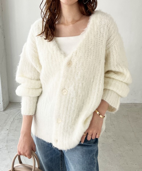 GeeRA（ジーラ）の「【swingby】ニットカーディガン（カーディガン/ボレロ・レディース・ベージュ・MEDIUM）」の2枚目の写真