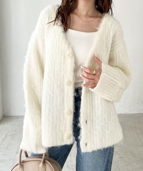 GeeRA（ジーラ）の「【swingby】ニットカーディガン（カーディガン/ボレロ・レディース・ベージュ・MEDIUM）」の4枚目の写真