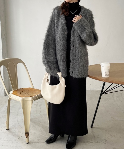 GeeRA（ジーラ）の「【swingby】ニットカーディガン（カーディガン/ボレロ・レディース・ベージュ・MEDIUM）」の8枚目の写真