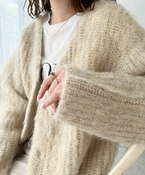 GeeRA（ジーラ）の「【swingby】ニットカーディガン（カーディガン/ボレロ・レディース・ベージュ・MEDIUM）」の10枚目の写真
