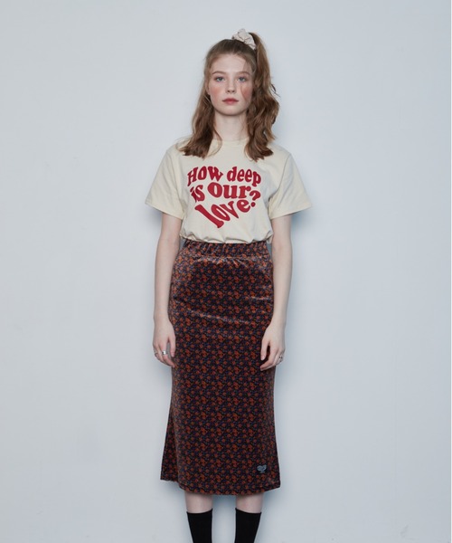 LUVISTRUE（ラヴイズトゥルー）の「IN LOVE TEE（Tシャツ/カットソー・レディース・ピンク/ホワイト/クリーム・FREE）」の9枚目の写真