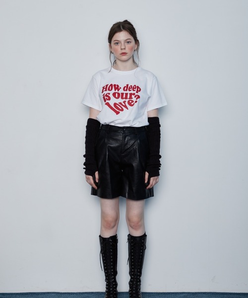 LUVISTRUE（ラヴイズトゥルー）の「IN LOVE TEE（Tシャツ/カットソー・レディース・ピンク/ホワイト/クリーム・FREE）」の11枚目の写真
