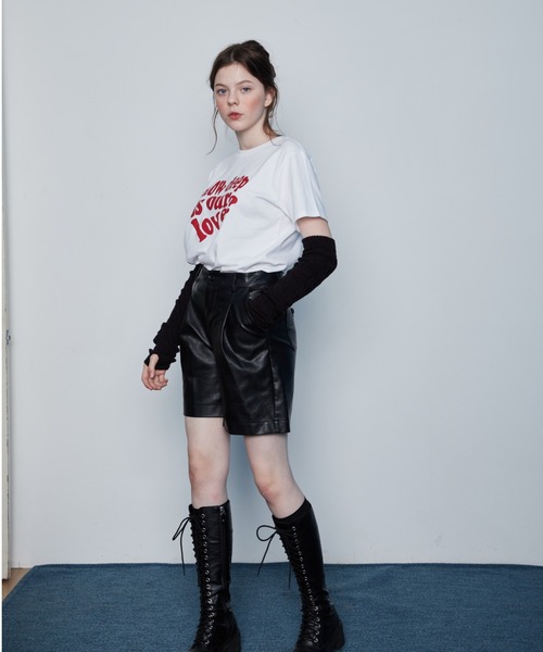LUVISTRUE（ラヴイズトゥルー）の「IN LOVE TEE（Tシャツ/カットソー・レディース・ピンク/ホワイト/クリーム・FREE）」の5枚目の写真