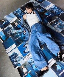 ヘムポケットダブルウエストジーンズ