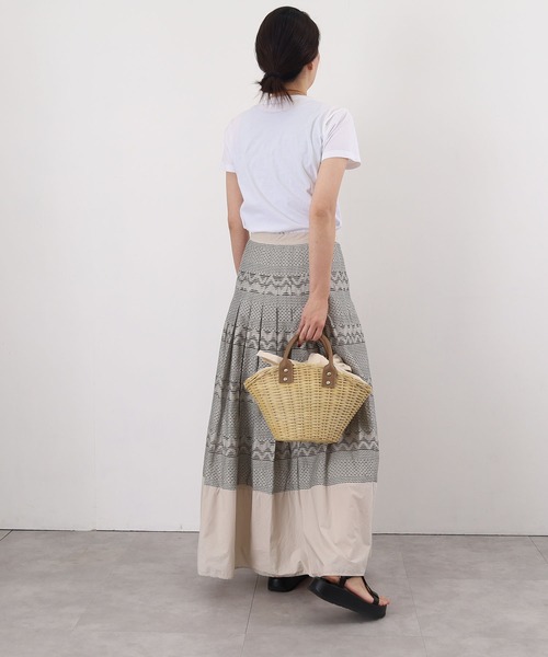 COOCO(クーコ)の「【天然素材】ラタン×フェイクレザーカゴバッグ(かごバッグ・レディース・ナチュラル/ブラウン・9)」の4枚目の写真