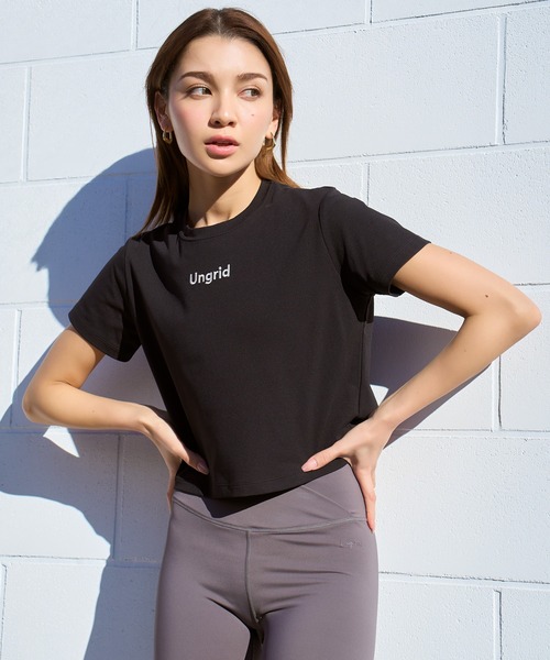 Ungrid（アングリッド）の「【ムラサキスポーツ限定】UNGRID/アングリッド  ワンポイントロゴ 水陸両用Tシャツ 541001（Tシャツ/カットソー・レディース・ホワイト/ブラック・M）」の8枚目の写真