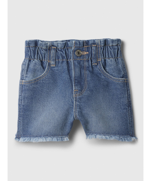 GAP(ギャップ)の「babyGap ウォッシュウェル ペーパーバッグ マムジーン ショートパンツ(デニムパンツ・キッズ・インディゴブルー・3 YRS/2 YRS/12-18M/5 YRS/4 YRS/6-12M/18-24M)」の1枚目の写真
