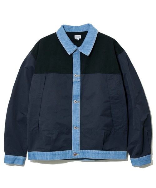 AOZORA(アオゾラ)の「AOZORA/アオゾラ N/C×DENIM マウンテントラッカーJK(ブルゾン・メンズ・ネイビー/オリーブ・LARGE/MEDIUM)」の3枚目の写真