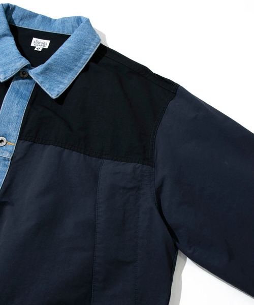 AOZORA(アオゾラ)の「AOZORA/アオゾラ N/C×DENIM マウンテントラッカーJK(ブルゾン・メンズ・ネイビー/オリーブ・LARGE/MEDIUM)」の5枚目の写真