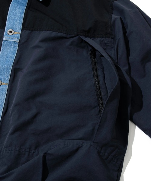 AOZORA(アオゾラ)の「AOZORA/アオゾラ N/C×DENIM マウンテントラッカーJK(ブルゾン・メンズ・ネイビー/オリーブ・LARGE/MEDIUM)」の6枚目の写真