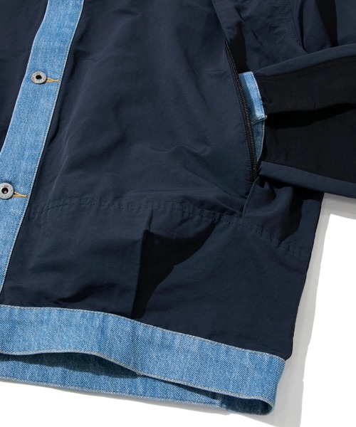 AOZORA(アオゾラ)の「AOZORA/アオゾラ N/C×DENIM マウンテントラッカーJK(ブルゾン・メンズ・ネイビー/オリーブ・LARGE/MEDIUM)」の8枚目の写真
