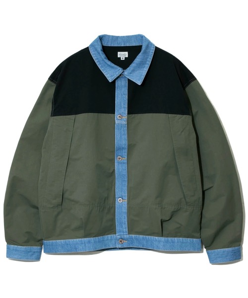 AOZORA(アオゾラ)の「AOZORA/アオゾラ N/C×DENIM マウンテントラッカーJK(ブルゾン・メンズ・ネイビー/オリーブ・LARGE/MEDIUM)」の12枚目の写真
