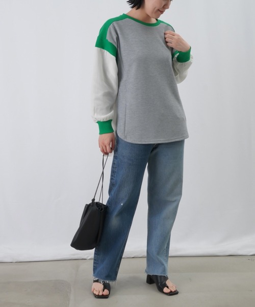 LUCA/LADY LUCK LUCA（ルカ/レディラックルカ）の「LC/LLL サマーコールリブ切替カットソー / バックタックリブデザインカットソー（Tシャツ/カットソー・レディース・ブラック/オフホワイト/グレー・FREE）」の11枚目の写真