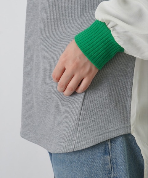 LUCA/LADY LUCK LUCA（ルカ/レディラックルカ）の「LC/LLL サマーコールリブ切替カットソー / バックタックリブデザインカットソー（Tシャツ/カットソー・レディース・ブラック/オフホワイト/グレー・FREE）」の14枚目の写真