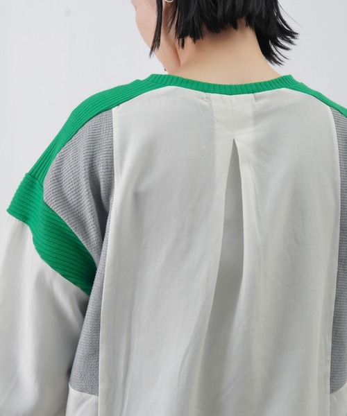 LUCA/LADY LUCK LUCA（ルカ/レディラックルカ）の「LC/LLL サマーコールリブ切替カットソー / バックタックリブデザインカットソー（Tシャツ/カットソー・レディース・ブラック/オフホワイト/グレー・FREE）」の15枚目の写真