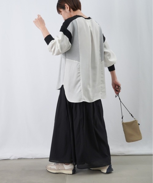 LUCA/LADY LUCK LUCA（ルカ/レディラックルカ）の「LC/LLL サマーコールリブ切替カットソー / バックタックリブデザインカットソー（Tシャツ/カットソー・レディース・ブラック/オフホワイト/グレー・FREE）」の19枚目の写真