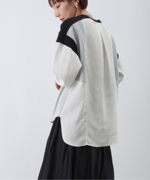 LUCA/LADY LUCK LUCA（ルカ/レディラックルカ）の「LC/LLL サマーコールリブ切替カットソー / バックタックリブデザインカットソー（Tシャツ/カットソー・レディース・ブラック/オフホワイト/グレー・FREE）」の17枚目の写真