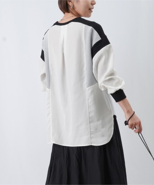 LUCA/LADY LUCK LUCA（ルカ/レディラックルカ）の「LC/LLL サマーコールリブ切替カットソー / バックタックリブデザインカットソー（Tシャツ/カットソー・レディース・ブラック/オフホワイト/グレー・FREE）」の21枚目の写真