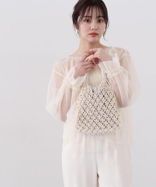 PROPORTION BODY DRESSING（プロポーションボディドレッシング）の「シアーチュールブラウス / 1214110404（シャツ/ブラウス・レディース・ブラック/ダークグレー/ホワイト系その他・FREE）」の6枚目の写真