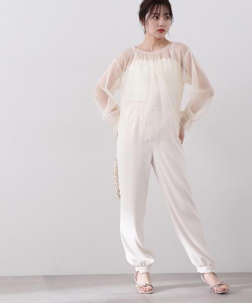 PROPORTION BODY DRESSING（プロポーションボディドレッシング）の「シアーチュールブラウス / 1214110404（シャツ/ブラウス・レディース・ブラック/ダークグレー/ホワイト系その他・FREE）」の8枚目の写真