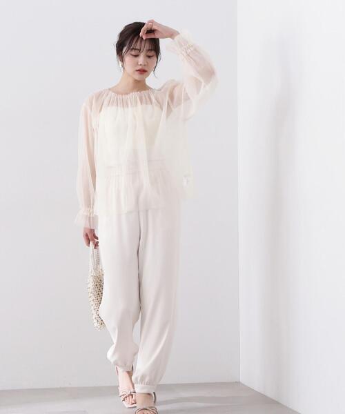 PROPORTION BODY DRESSING（プロポーションボディドレッシング）の「シアーチュールブラウス / 1214110404（シャツ/ブラウス・レディース・ブラック/ダークグレー/ホワイト系その他・FREE）」の9枚目の写真