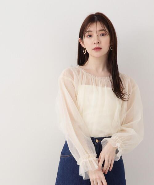 PROPORTION BODY DRESSING（プロポーションボディドレッシング）の「シアーチュールブラウス / 1214110404（シャツ/ブラウス・レディース・ブラック/ダークグレー/ホワイト系その他・FREE）」の10枚目の写真