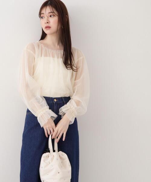 PROPORTION BODY DRESSING（プロポーションボディドレッシング）の「シアーチュールブラウス / 1214110404（シャツ/ブラウス・レディース・ブラック/ダークグレー/ホワイト系その他・FREE）」の11枚目の写真