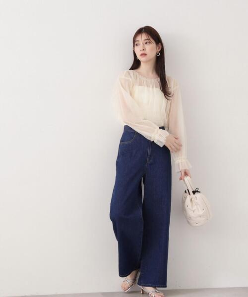 PROPORTION BODY DRESSING（プロポーションボディドレッシング）の「シアーチュールブラウス / 1214110404（シャツ/ブラウス・レディース・ブラック/ダークグレー/ホワイト系その他・FREE）」の14枚目の写真