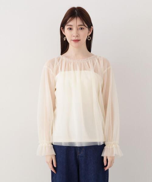 PROPORTION BODY DRESSING（プロポーションボディドレッシング）の「シアーチュールブラウス / 1214110404（シャツ/ブラウス・レディース・ブラック/ダークグレー/ホワイト系その他・FREE）」の15枚目の写真