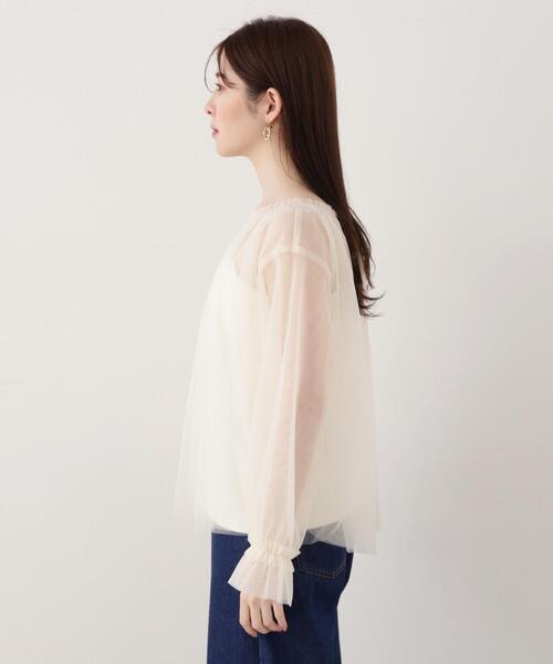 PROPORTION BODY DRESSING（プロポーションボディドレッシング）の「シアーチュールブラウス / 1214110404（シャツ/ブラウス・レディース・ブラック/ダークグレー/ホワイト系その他・FREE）」の17枚目の写真