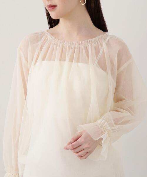 PROPORTION BODY DRESSING（プロポーションボディドレッシング）の「シアーチュールブラウス / 1214110404（シャツ/ブラウス・レディース・ブラック/ダークグレー/ホワイト系その他・FREE）」の19枚目の写真