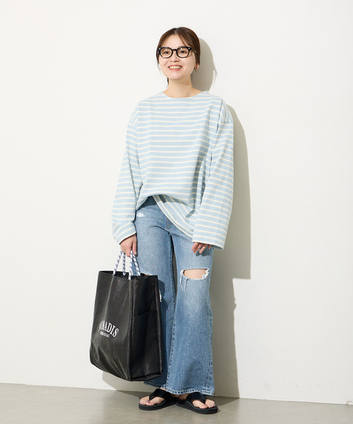 ORCIVAL（オーシバル）の「【ORCIVAL/オーシバル】 COTTON LOURD：カットソー（Tシャツ/カットソー・レディース・クリアブルー/ライトイエロー/ライトグリーン・3）」の9枚目の写真