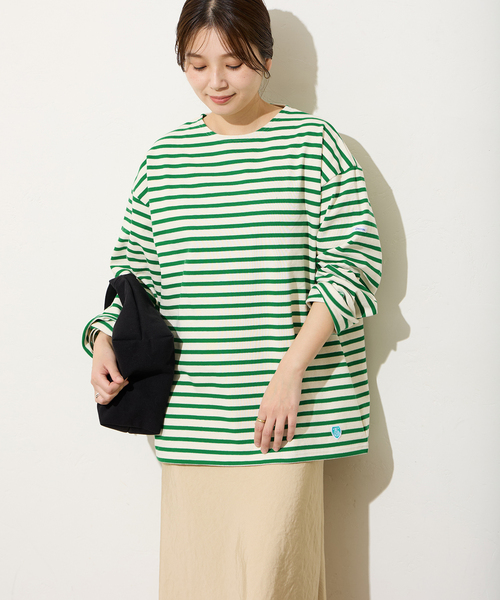 ORCIVAL（オーシバル）の「【ORCIVAL/オーシバル】 COTTON LOURD：カットソー（Tシャツ/カットソー・レディース・クリアブルー/ライトイエロー/ライトグリーン・3）」の11枚目の写真