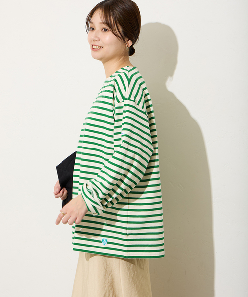 ORCIVAL（オーシバル）の「【ORCIVAL/オーシバル】 COTTON LOURD：カットソー（Tシャツ/カットソー・レディース・クリアブルー/ライトイエロー/ライトグリーン・3）」の13枚目の写真