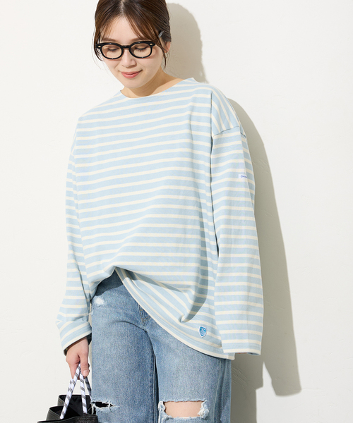 ORCIVAL（オーシバル）の「【ORCIVAL/オーシバル】 COTTON LOURD：カットソー（Tシャツ/カットソー・レディース・クリアブルー/ライトイエロー/ライトグリーン・3）」の4枚目の写真