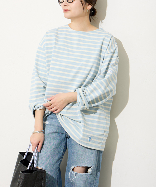 ORCIVAL（オーシバル）の「【ORCIVAL/オーシバル】 COTTON LOURD：カットソー（Tシャツ/カットソー・レディース・クリアブルー/ライトイエロー/ライトグリーン・3）」の5枚目の写真