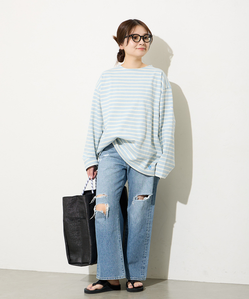 ORCIVAL（オーシバル）の「【ORCIVAL/オーシバル】 COTTON LOURD：カットソー（Tシャツ/カットソー・レディース・クリアブルー/ライトイエロー/ライトグリーン・3）」の16枚目の写真