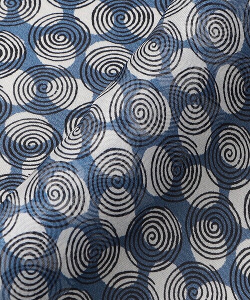 Fratelli Luigi（フラテッリルイージ）の「＜FRATELLI LUIGI＞ シフォン サークルプリント ポケットチーフ（ポケットチーフ・メンズ・ダークブラウン/ライトグレー/ライトブルー・FREE）」の7枚目の写真