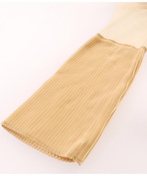 Settimissimo(セッティミッシモ)の「プリーツフレア 切替スリーブ ワンピース ドレス オケージョン(ワンピース・レディース・ブラック/ベージュ・FREE)」の10枚目の写真