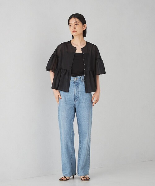 EMMEL REFINES（エメルリファインズ）の「＜EMMEL REFINES＞EM ニットオーガン 2WAY ブラウス（シャツ/ブラウス・レディース・ブラック/ホワイト/オレンジ・FREE）」の19枚目の写真