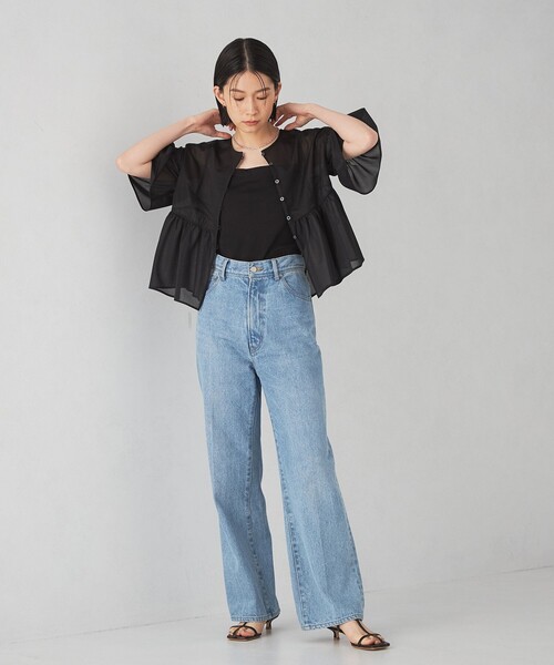 EMMEL REFINES（エメルリファインズ）の「＜EMMEL REFINES＞EM ニットオーガン 2WAY ブラウス（シャツ/ブラウス・レディース・ブラック/ホワイト/オレンジ・FREE）」の21枚目の写真